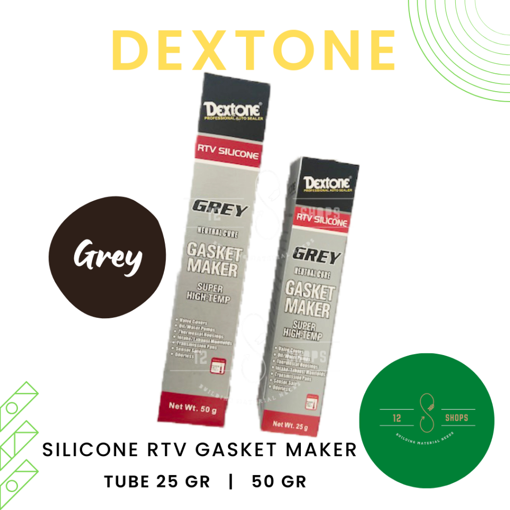 DEXTONE SUPER GASKET SEALENT NETRAL GREY 25G LEM RTV SILICONE ABU Otomotif