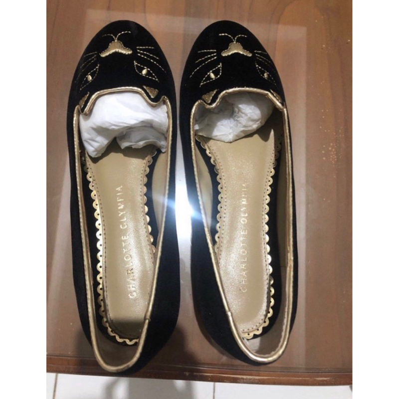 Mirror charlotte olympia kitty shoes black