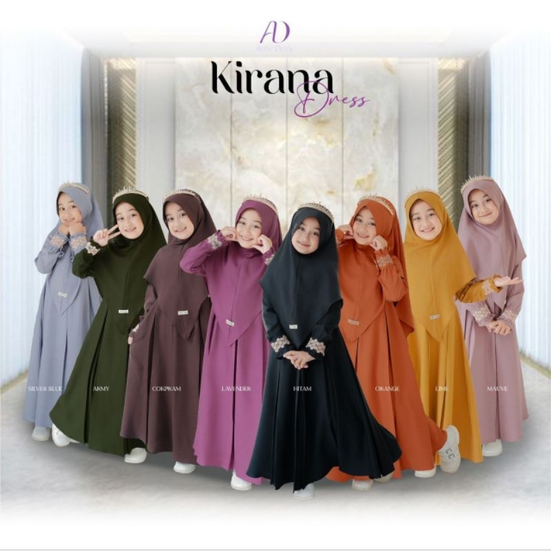 KIRANA DRESS KIDS SET KHIMAR  by ARTIE DAILY
