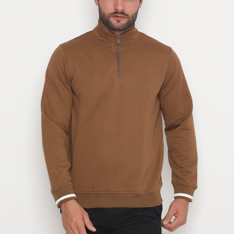 Carlos Moreno Jaket Sweater Half Zipper Outer Casual JHZ 199007