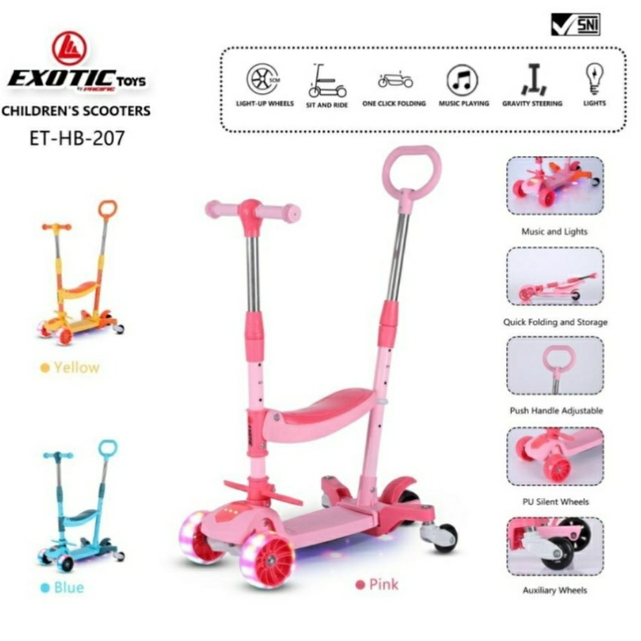 Exotic Scooter HB 203 / HB 207 Skuter Otoped Anak Multifungsi