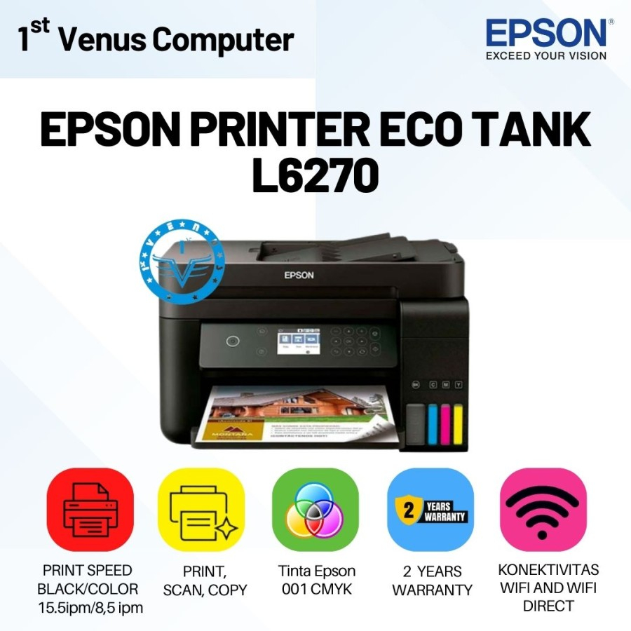 PRINTER EPSON L6270 WIFI DUPLEX ALL IN ONE / EPSON L6270 PRINTER / PRI91-EPS