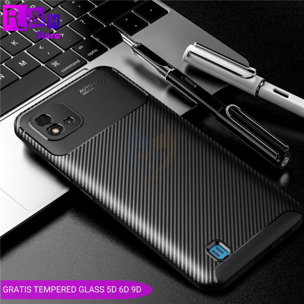 PROMO Case Realme C1 C2 C3, C11 2020, C11 2021, C12, C15 Autofocus Carbon Silicon Fiber Softcase TPU