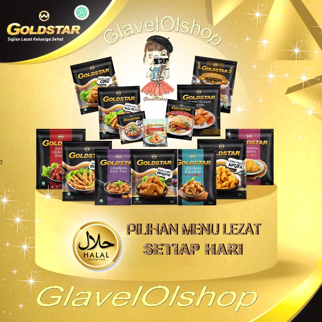 

GOLDSTAR NUGGET/POK POK/KARAGE/ANGKA/SOSIS KEJU/BAKSO/BRATWURST/KATZU/SPICY WING/NUGET STIK KEJU
