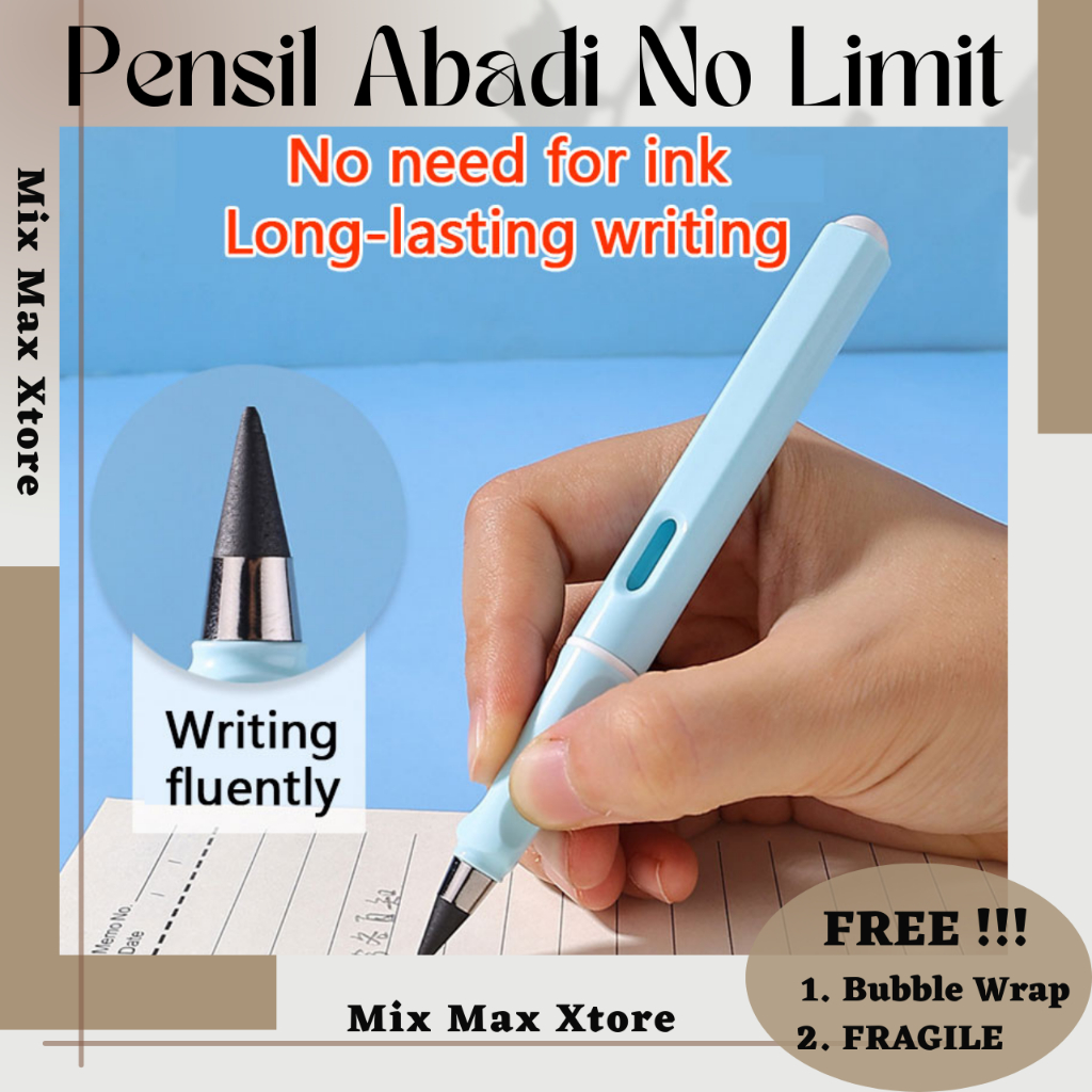 

Pensil Anti Habis Tanpa Batas Abadi Eternal Pencil - Blue