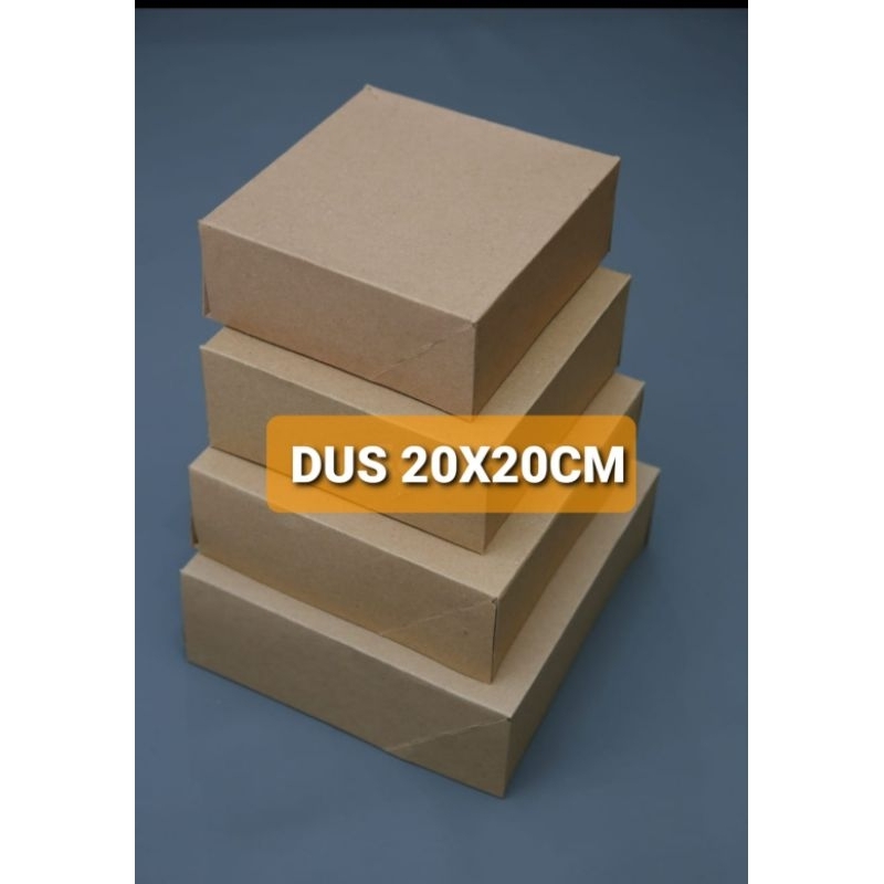 

Dus 20x20cm coklat polos rakit-selip 10 lembar/dus 20x20cm krat polos 10 lembar