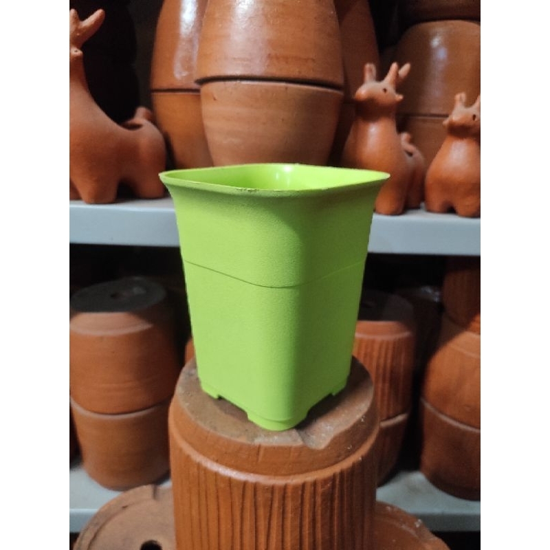 Pot Kotak NKT 8 cm / Pot Tanaman / Pot Rainbow /  Pot Cantik