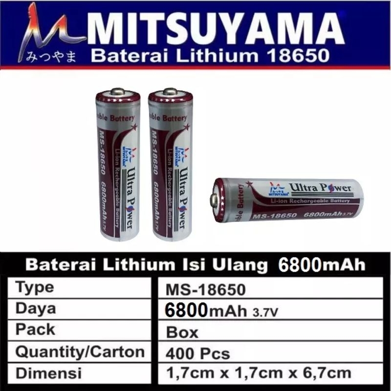 Sekar_Shop07 Baterai Cas Dengan Kapasitas 6800 Mah Ultra Power Dan Ultrofire