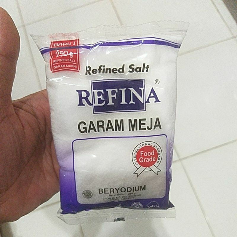 

Garam Refina 250g Garam Meja Beryodium Refined Salt