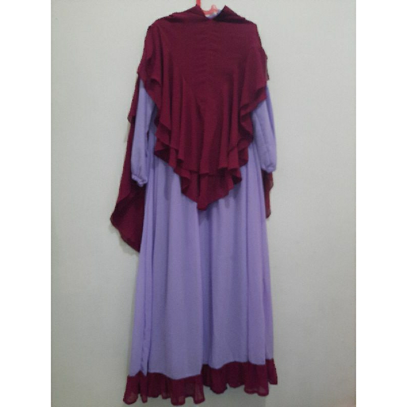 preloved set gamis syari