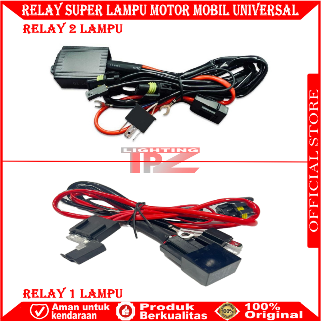 ORIGINAL KABEL RELAY BILED MOTOR MOBIL RELAY MOTOR SUPER 1 LAMPU BILED | KABE RELAY HID MOBIL 2 LAMP