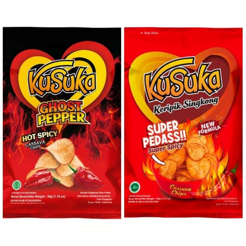 

KUSUKA Keripik Singkong Ghost Pepper / Super Pedas 50gr