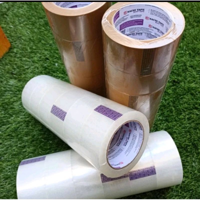 

lakban nachi tape coklat dan bening uk 48x100 yard 2 inch opp tape