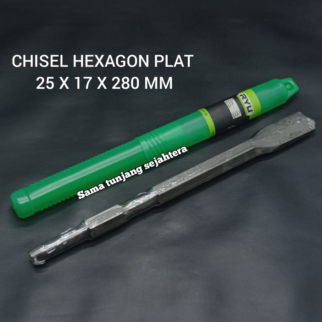 RYU CHISEL HEXAGON 25 X 17 X 280 MM FLAT