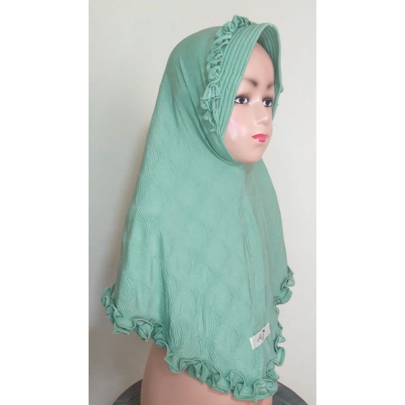 Jilbab Anak Jersey Plisket Anak TK SD / Hijab Anak Jersey Plisket /Kerudung anak