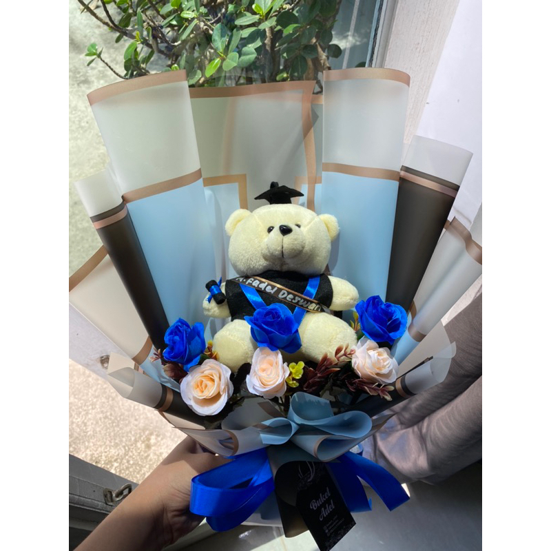 buket wisuda toga bucket bunga artificial bouquet bucket bunga wisuda perpisahan ulang tahun anniver