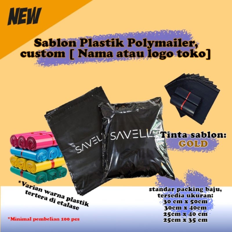 

PLASTIK POLYMAILER CUSTOM LOGO TOKO/NAMA TOKO- SABLON PLASTIK - PLASTIK CUSTOM, PACKING OLSHOP