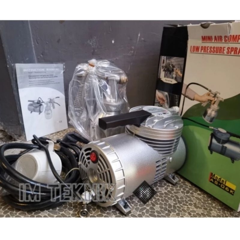 Kompresor Mini Portable + spray gun pengecat compressor sebaguna