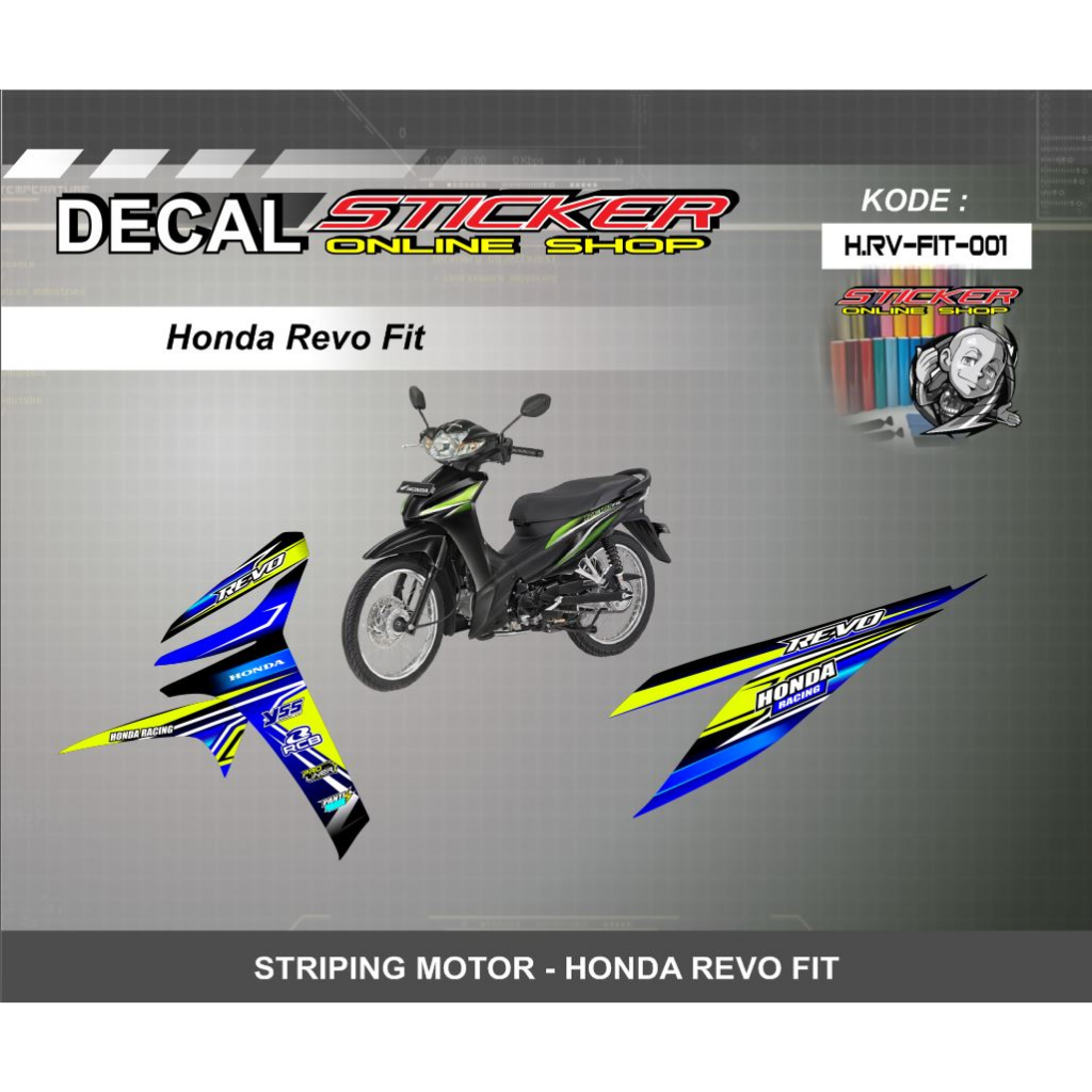 stiker motor honda revo fit old variasi keren