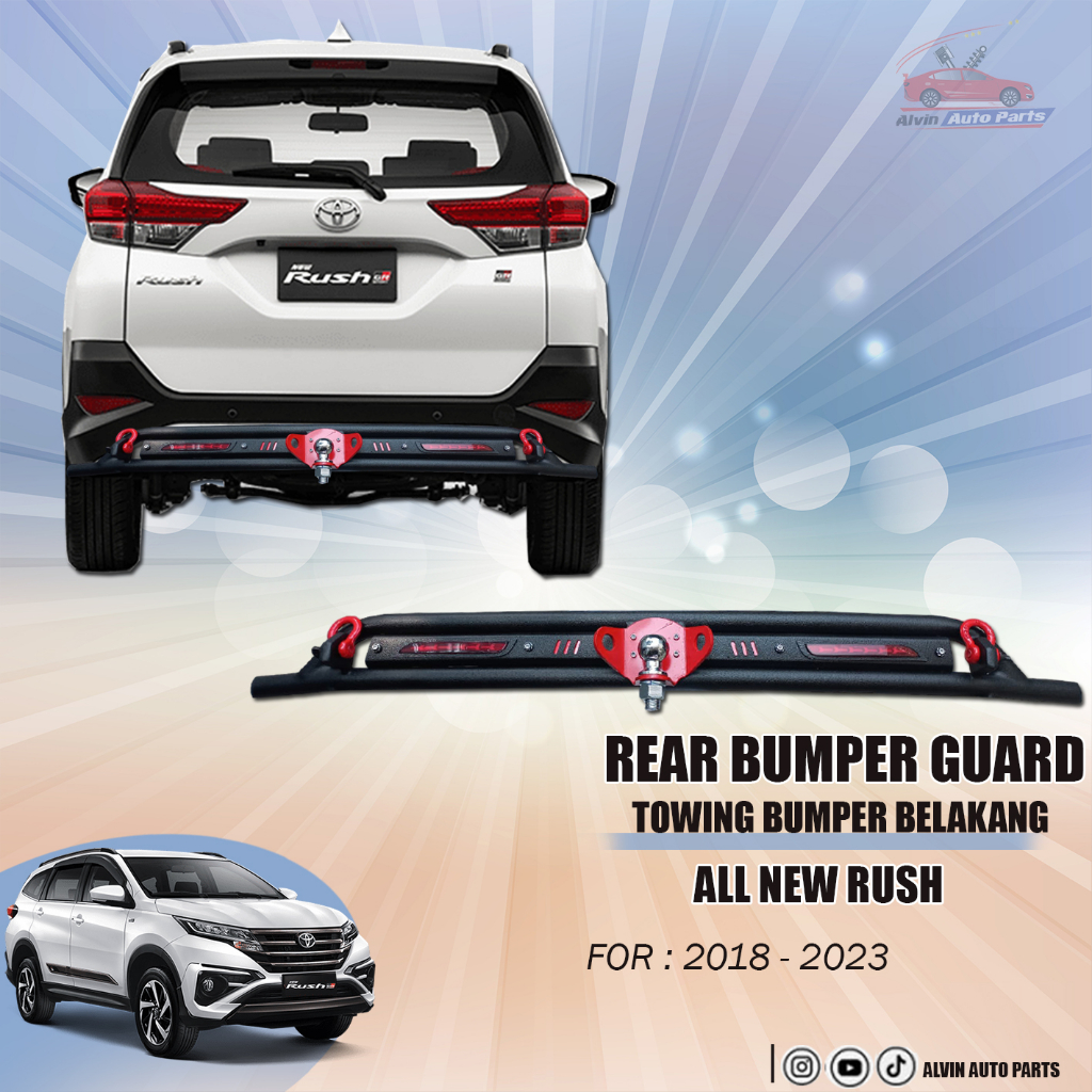 PENGAMAN BUMPER BELAKANG ALL NEW RUSH 2018 - 2023 / TOWING RUSH GR SPORT 2023