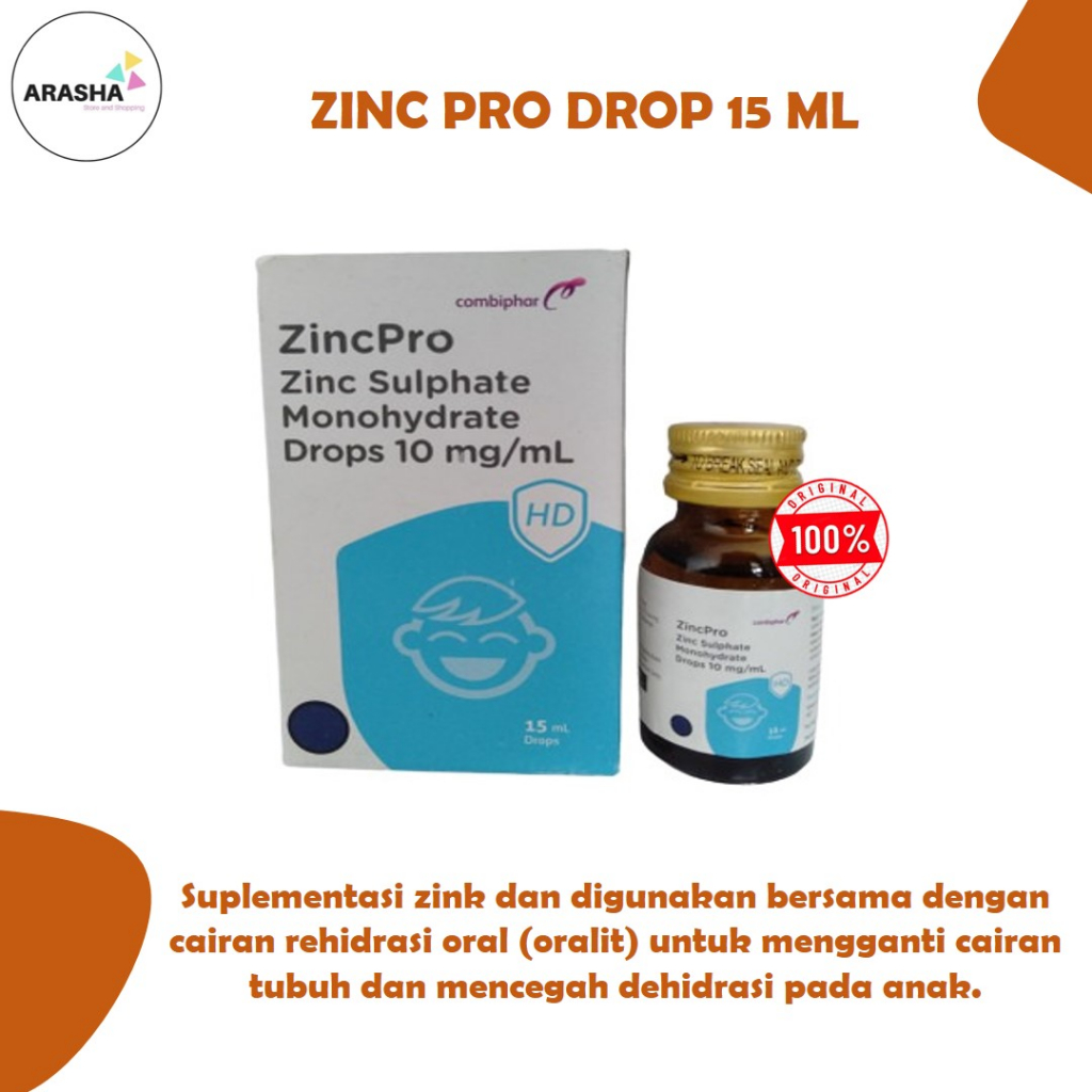 ZINCPRO DROP 15 ML Suplemen Zinc Untuk Anak Diare/Dehidrasi Pada Anak