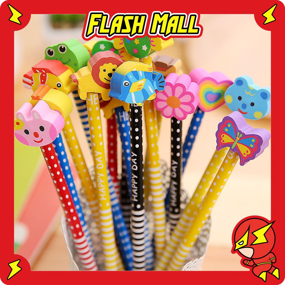 

FLASHmal Pensil Pencil Dengan Penghapus Set Grosir Alat Tulis Souvernir S060