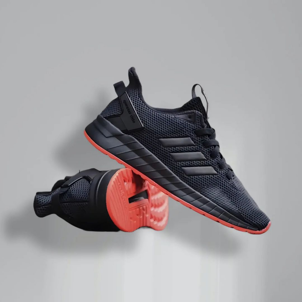 SEPATU ADIDAS QUESTAR RIDE ALLBLACK SOL ORANGE