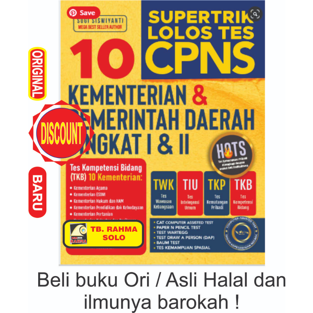 Supertrik Lolos Tes 10 CPNS KEMENTERIAN & PEMERINTAH DAERAH TINGKAT I & II CAT SKD TWK TIU TKP TKB S