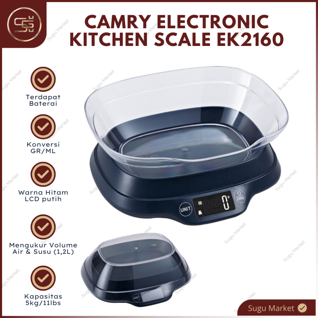 Camry EK2160H | Timbangan Digital Kue Camry | Timbangan Digital | Timbangan Dapur Camry 5kg