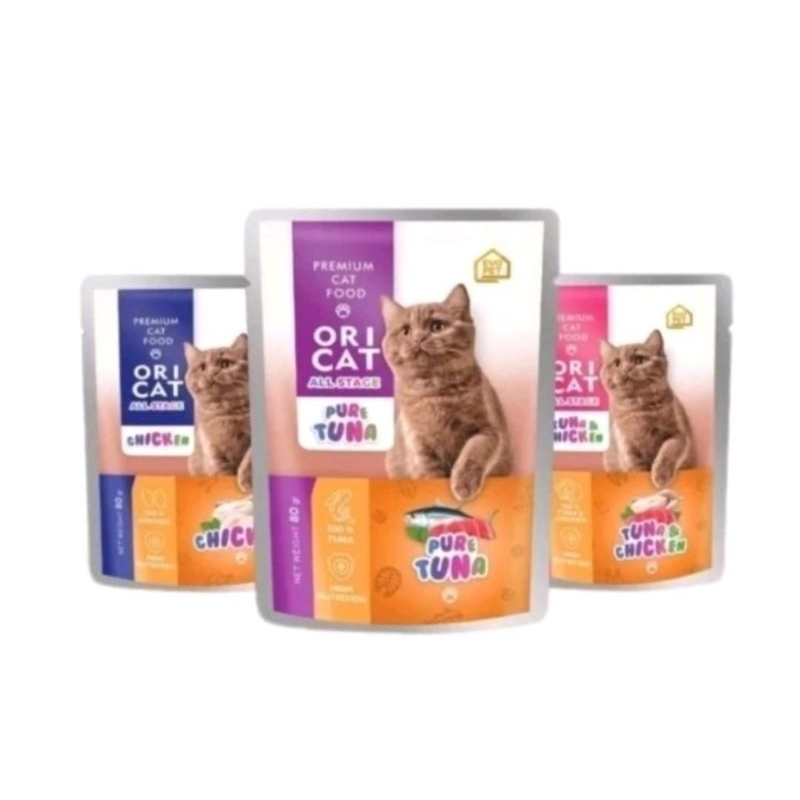 Ori Cat Pouch 80gr Ori Cat Sachet Makanan Basah Wet Food Cat Food