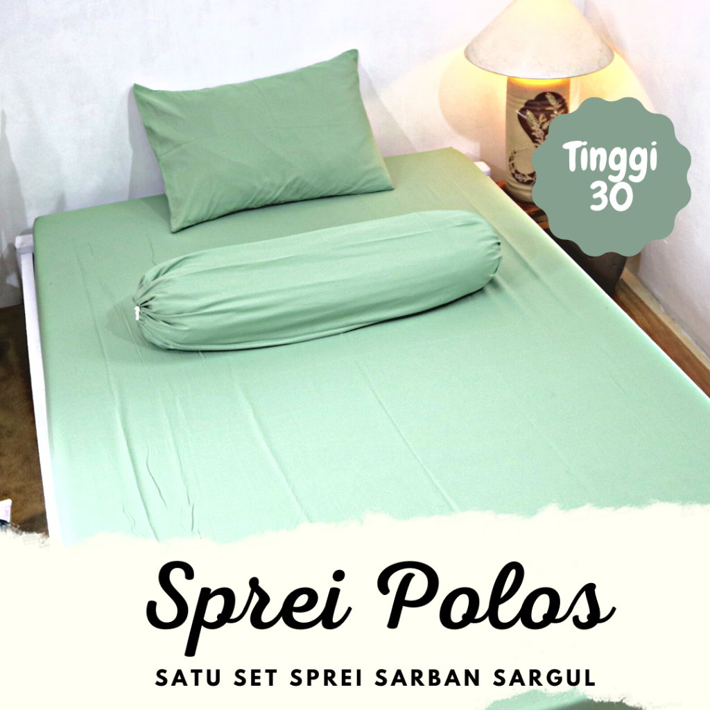 Sprei Polos Estetik Tinggi 30 Size Lengkap 90x200x30 100x200x30 120x200x30 140x200x30 160x200x30 180