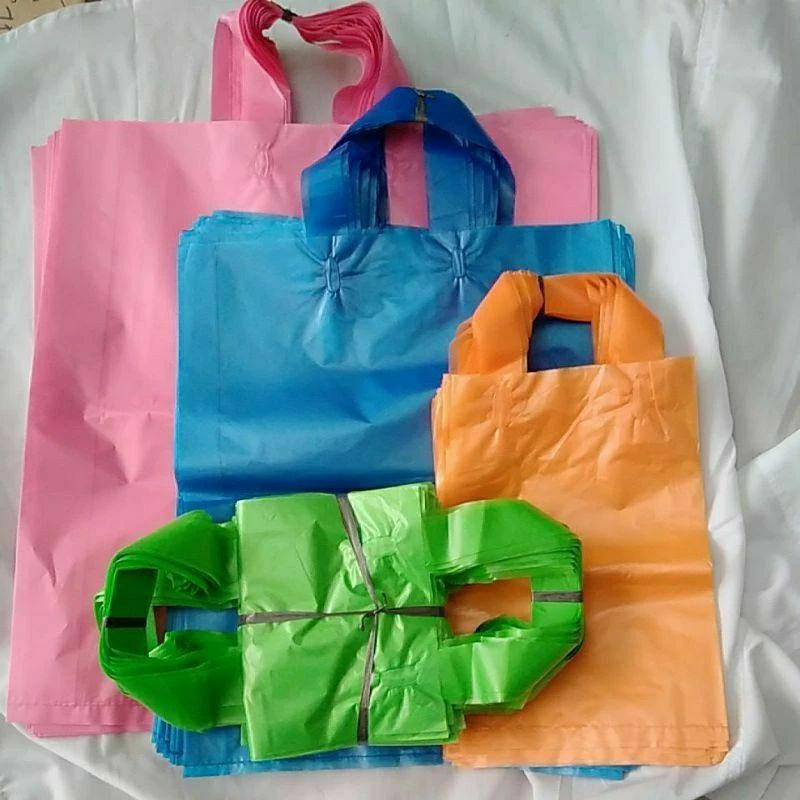 [100 pcs] Kresek Warna Tas Softhandle Shopping Bag Tas Mall
