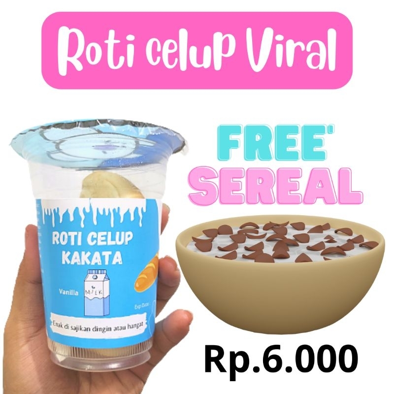 

FREE SEREAL ECER Roti celup viral rasa Vanilla