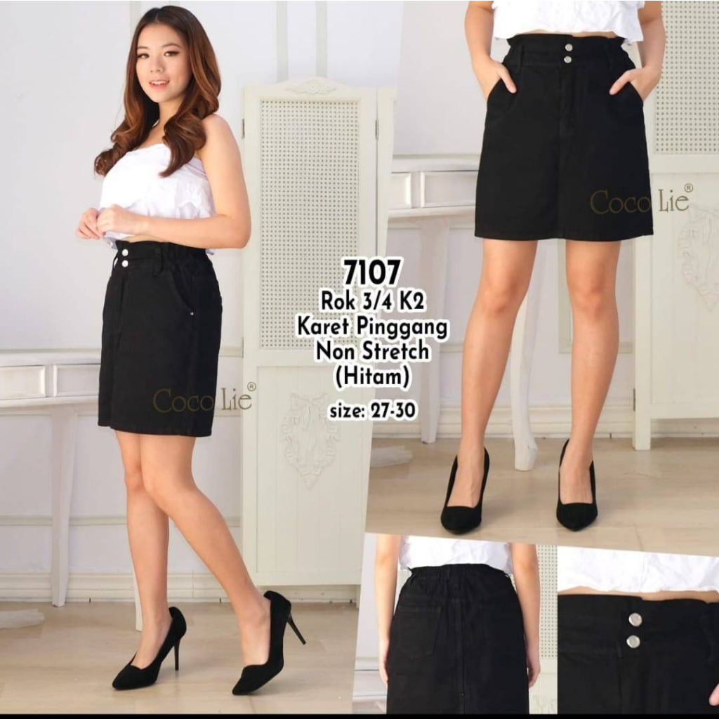 ROK TXM JEANS MINI BASIC COLOR BLACK