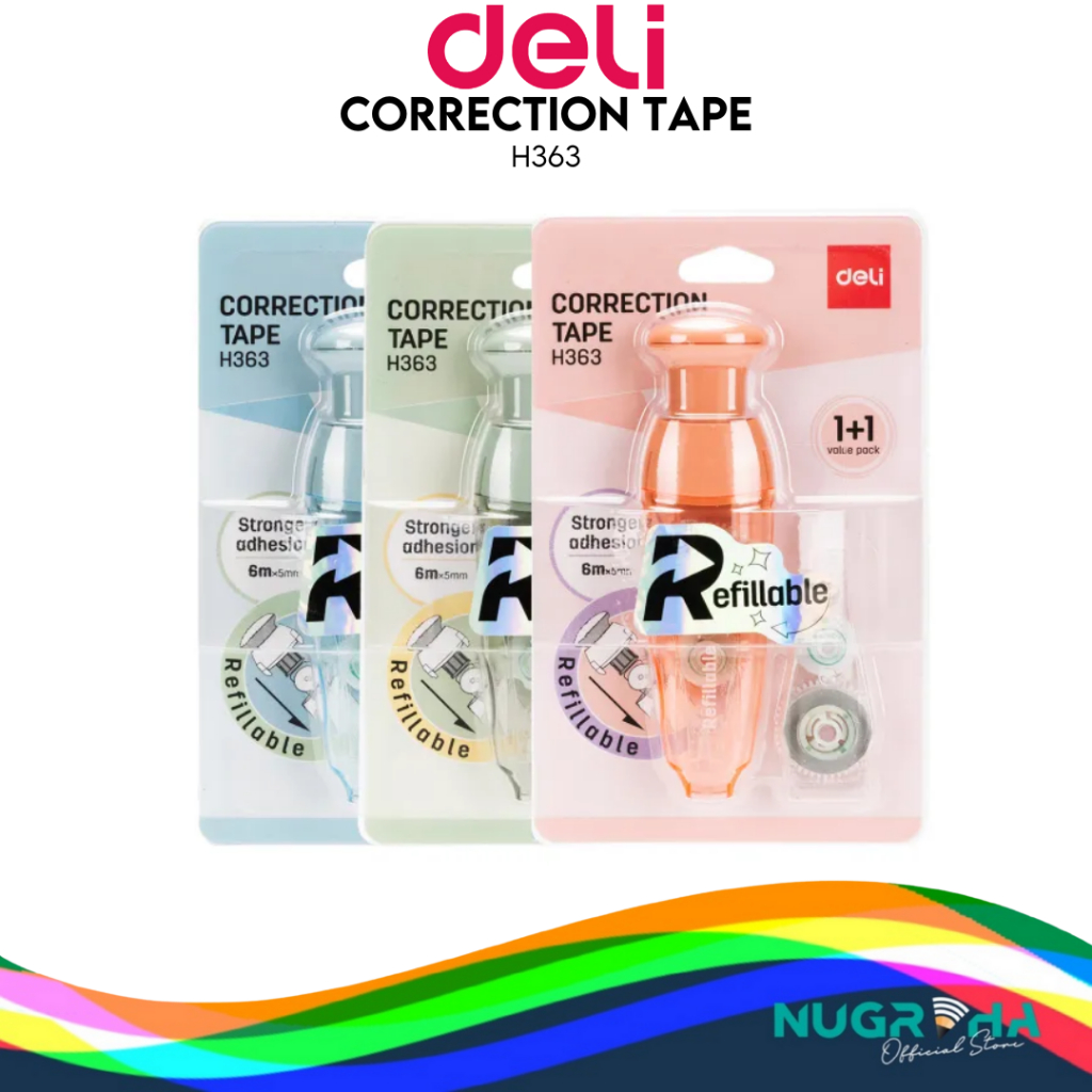 

Correction Tape Pita Koreksi CP Tape Tipex Kertas + Refill Deli H363