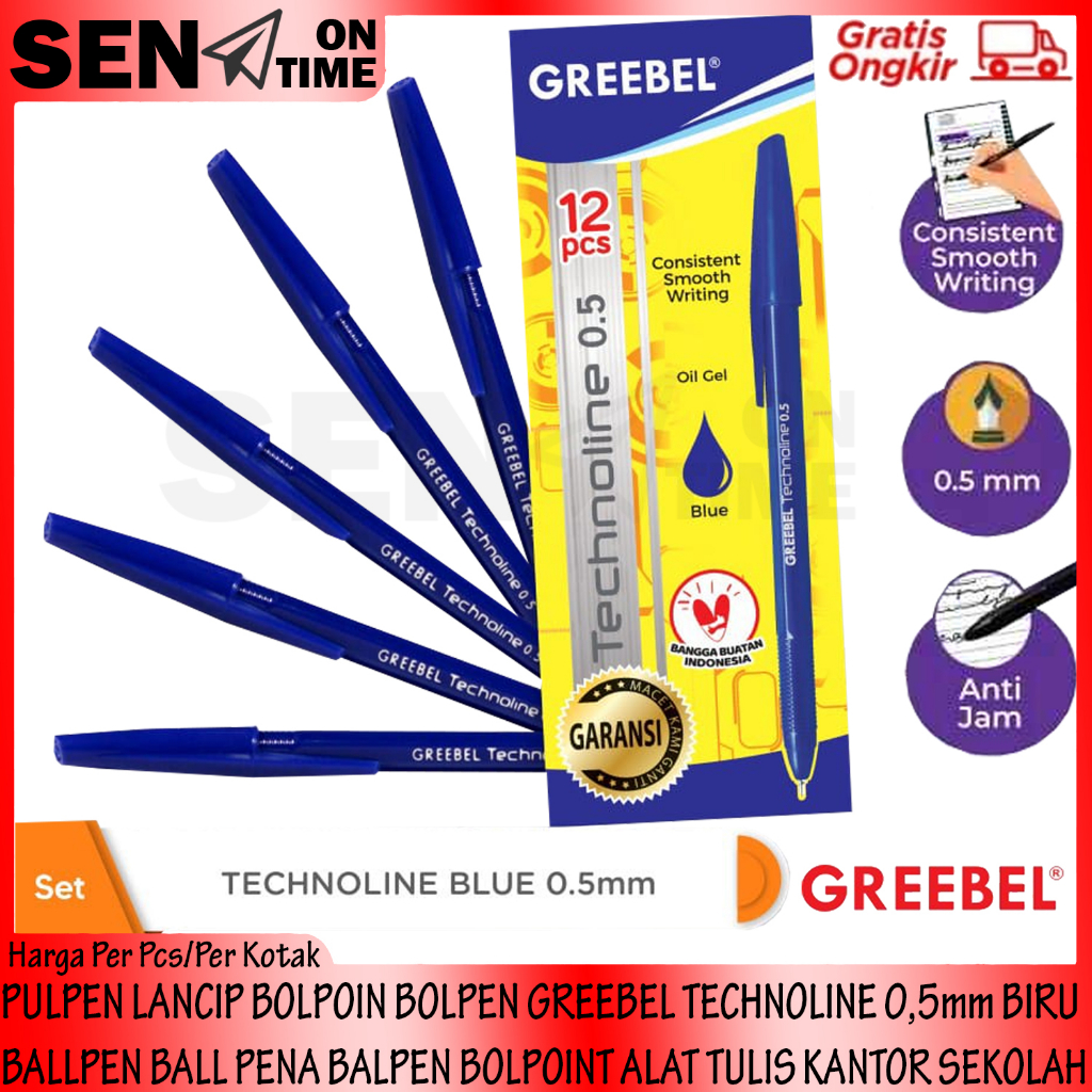 

PENA TULIS PULPEN GREEBEL TECHNOLINE 0,5 GROSIR BIRU PER 1 PCS & PER PACK PAK ISI (12 PCS+1 PC) PEN BOLPOIN KANTOR SEKOLAH BALPEN LANCIP LUNCIP BALLPOINT BALPOIN BALPOINT BOLPOIN BOLLPOINT BLUE TINTA NULIS MENULIS BOLPAIN