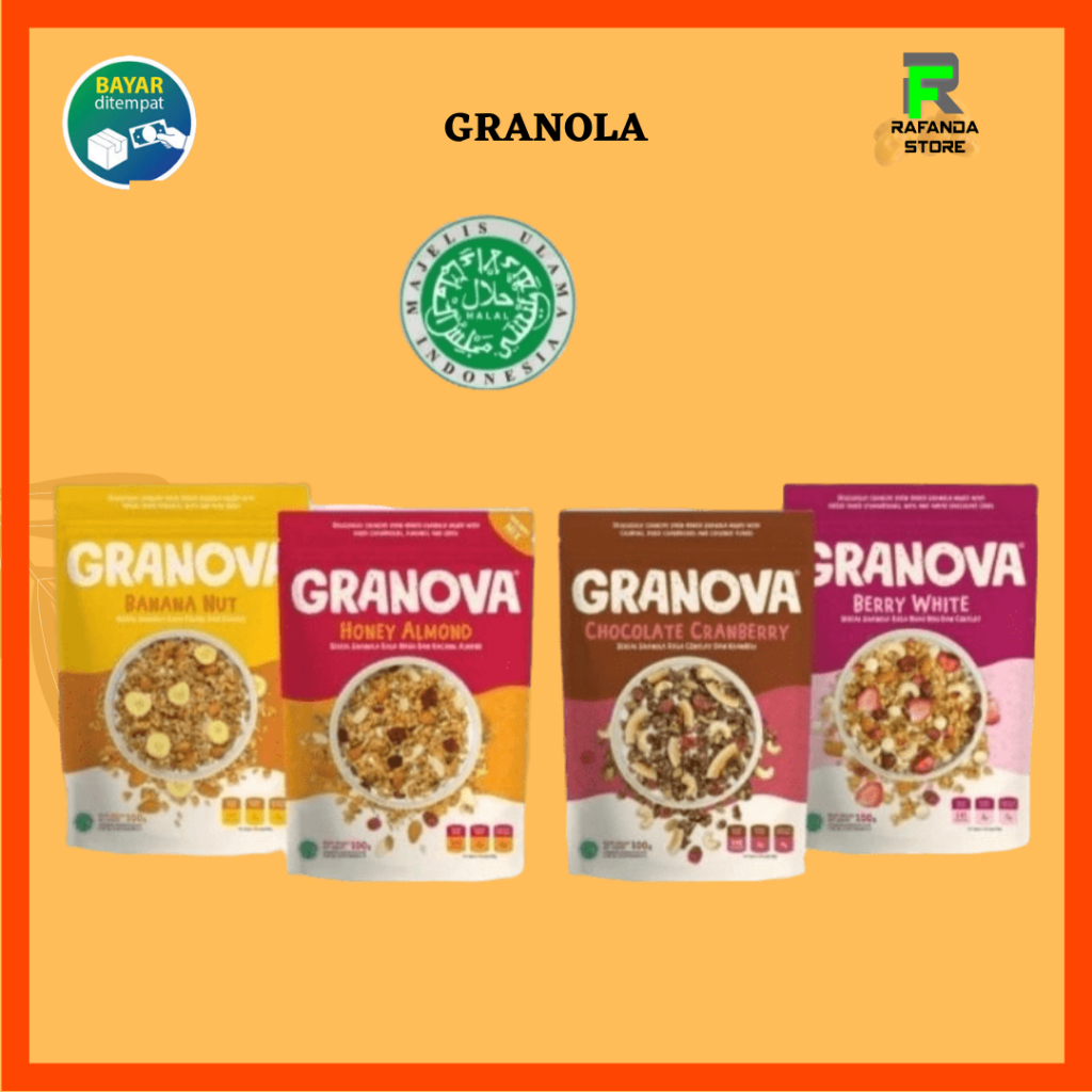 

Granola by Granova 100gr / Sereal Granola Menu Sarapan Sehat Bergizi