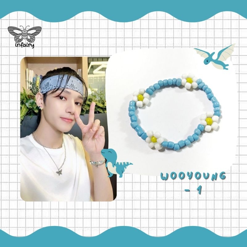 KPOP ATEEZ Bracelet / gelang manik / bracelet beads gelang handmade wooyoung san yeosang mingi yunho