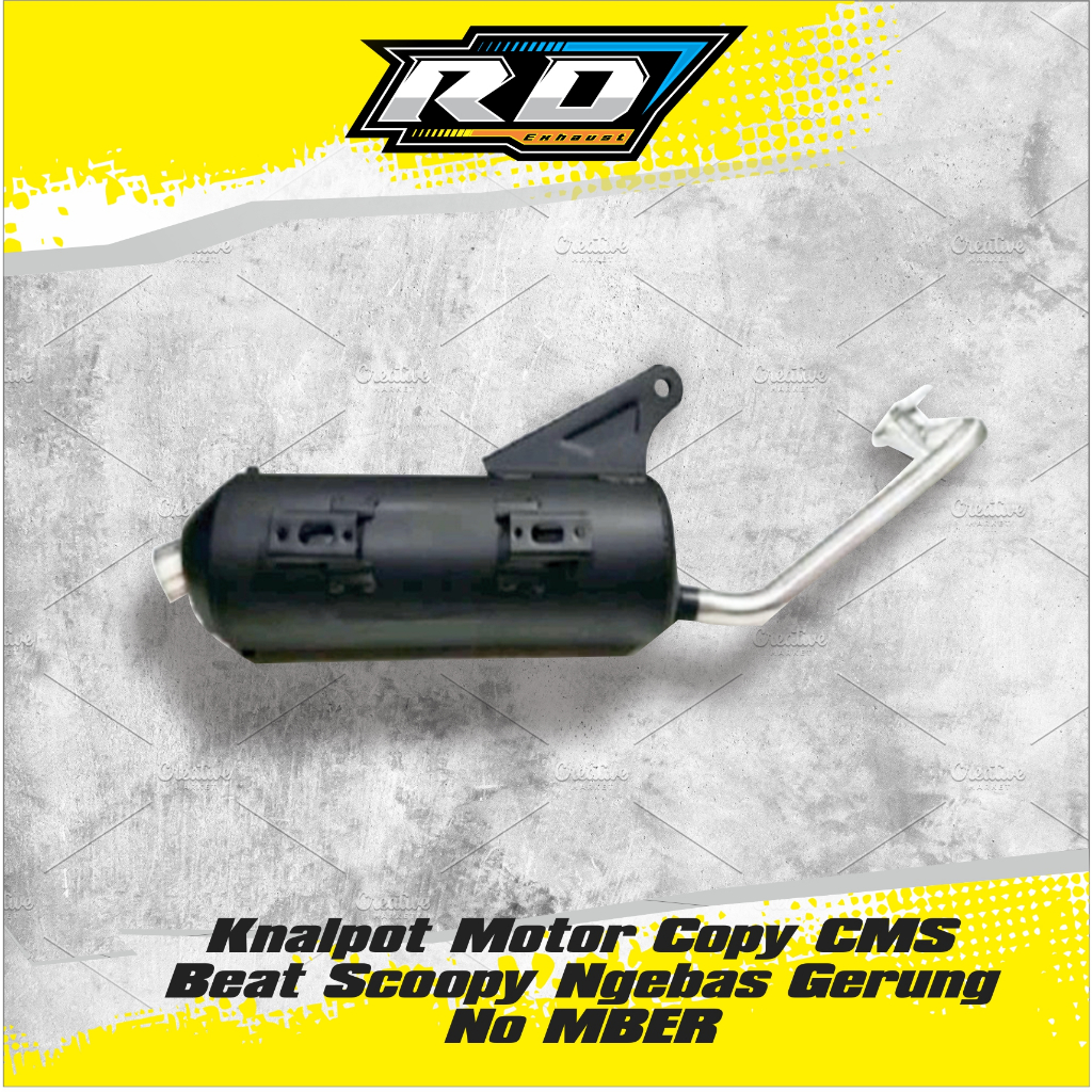 Knalpot Motor copy CMS Beat Scoopy Ngebas Gerung No MBER
