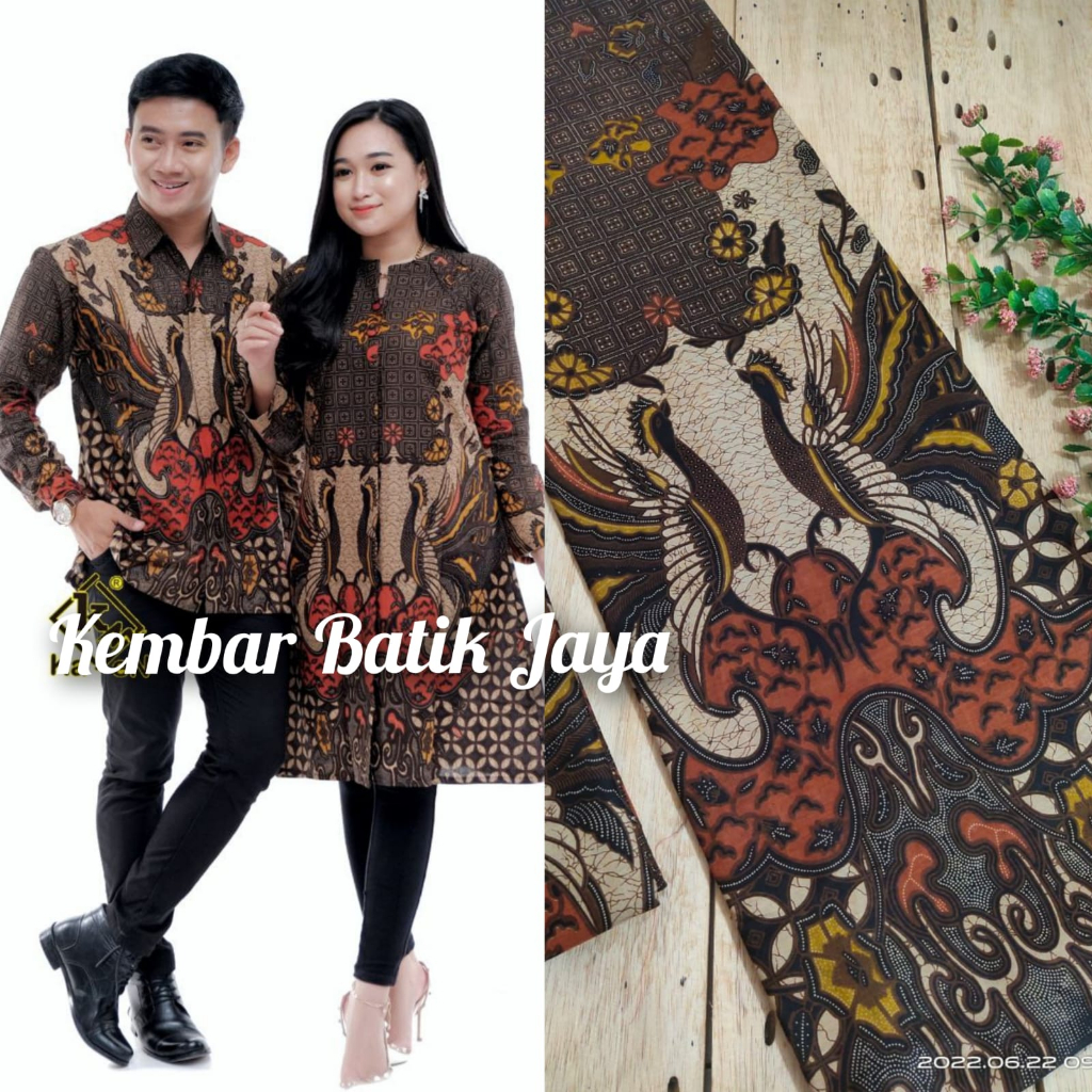 Kain batik printing motif manok kawung bahan kain meteran katun kain halus kain batik pekalongan