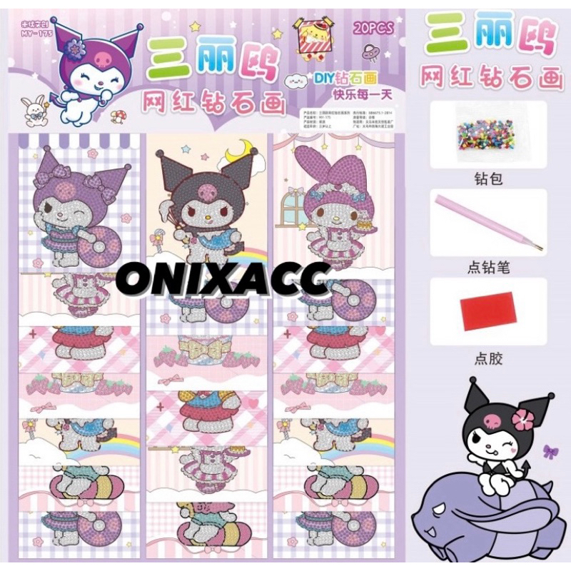 

ONIXASEMKA-STIKER DIAMOND PAINTING SANRIO/MIXUE ISI 20