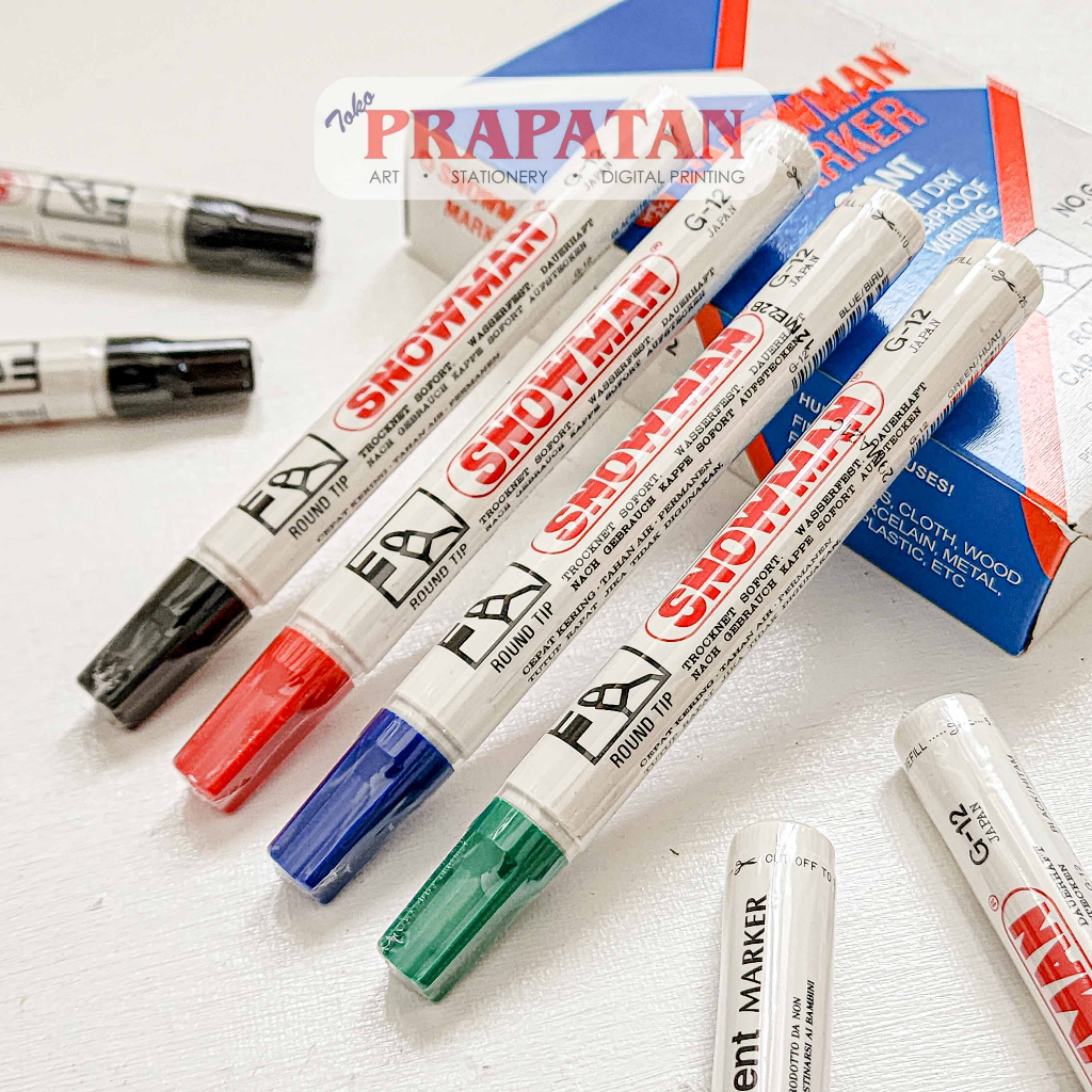 

Snowman Permanent Marker G-12 | Spidol Permanen