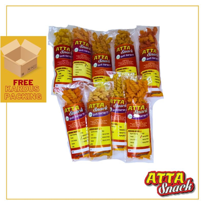 MAKARONI SPIRAL - VIRAL ATTA SNACK / SNACK JADUL / MAKANAN PEDAS / SNACK MURAH / JAJANAN ANAK / SNAC