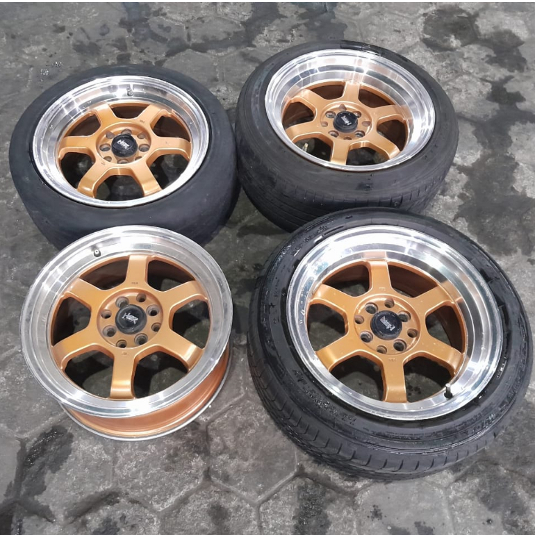 Velg Mobil Bekas Ring 16 Lobang Baut 4 Velg Hsr Wheel Tokyo Rifu