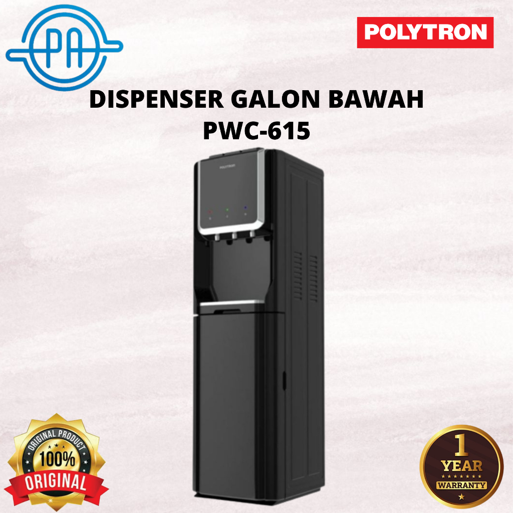 DISPENSER GALON BAWAH POLYTRON KOMPRESOR PWC615 / PWC 615
