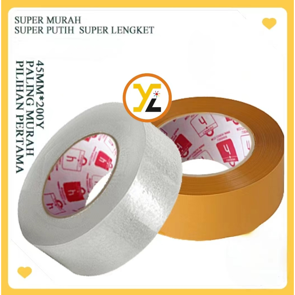 

MEREK HORIC ASLI MURAH SUPER CLPER 45mmx200Y LAKBAN BENING DAN COKLAT HORICI TAPE DAN HOKI TAPE