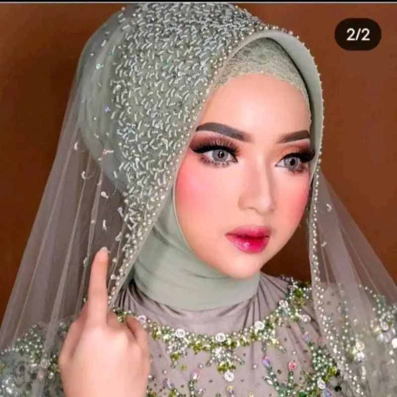Slayer Mutiara Tabur Kain Tileu Panjang 150 cm Hiasan Mutiara dan Diamond