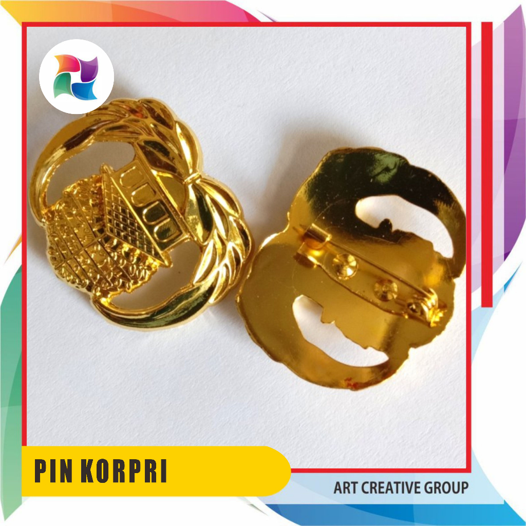 Lencana Korpri Pin Korpri Peniti Magnet
