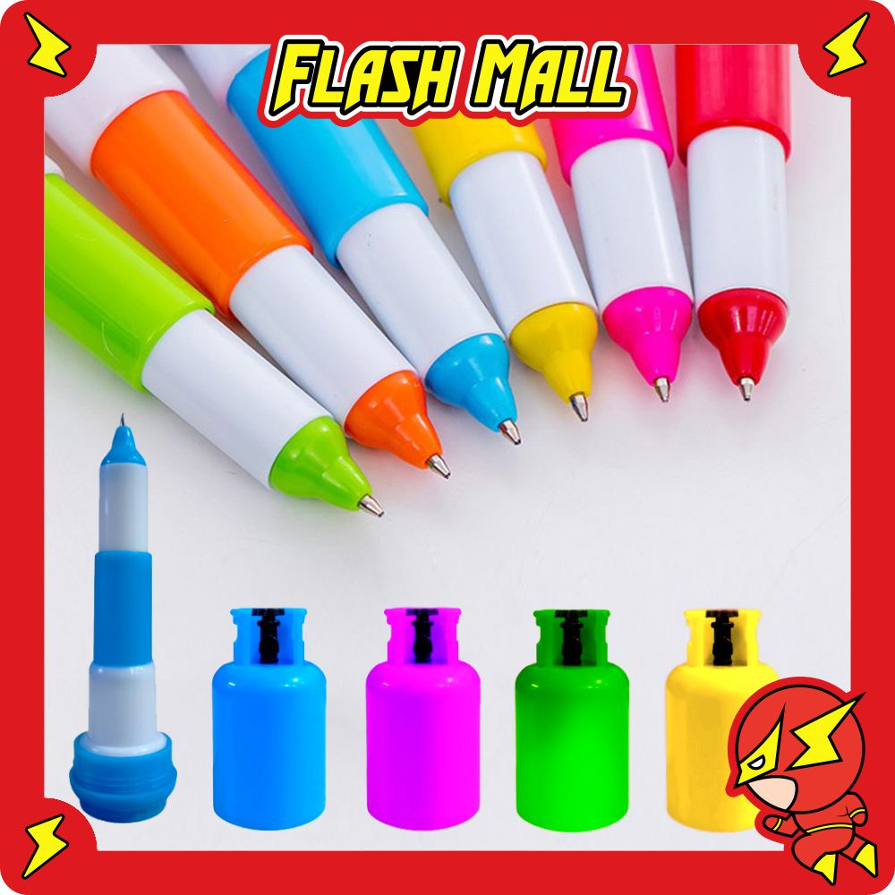 

FLASHmall Pulpen Tabung Gas Lucu Souvenir Gas Cylinder Telescopic Ballpoint Pen S053