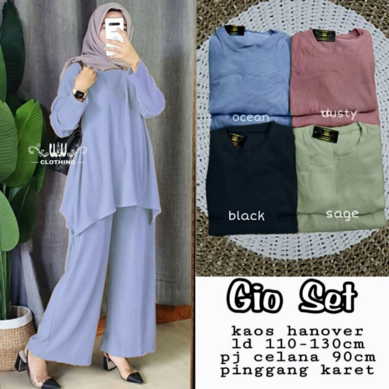 Gio Setelan Kaos Hanover & Celana Kulot - W&W